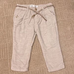 Zara baby girl corduroy pants with belt size 9-12 months